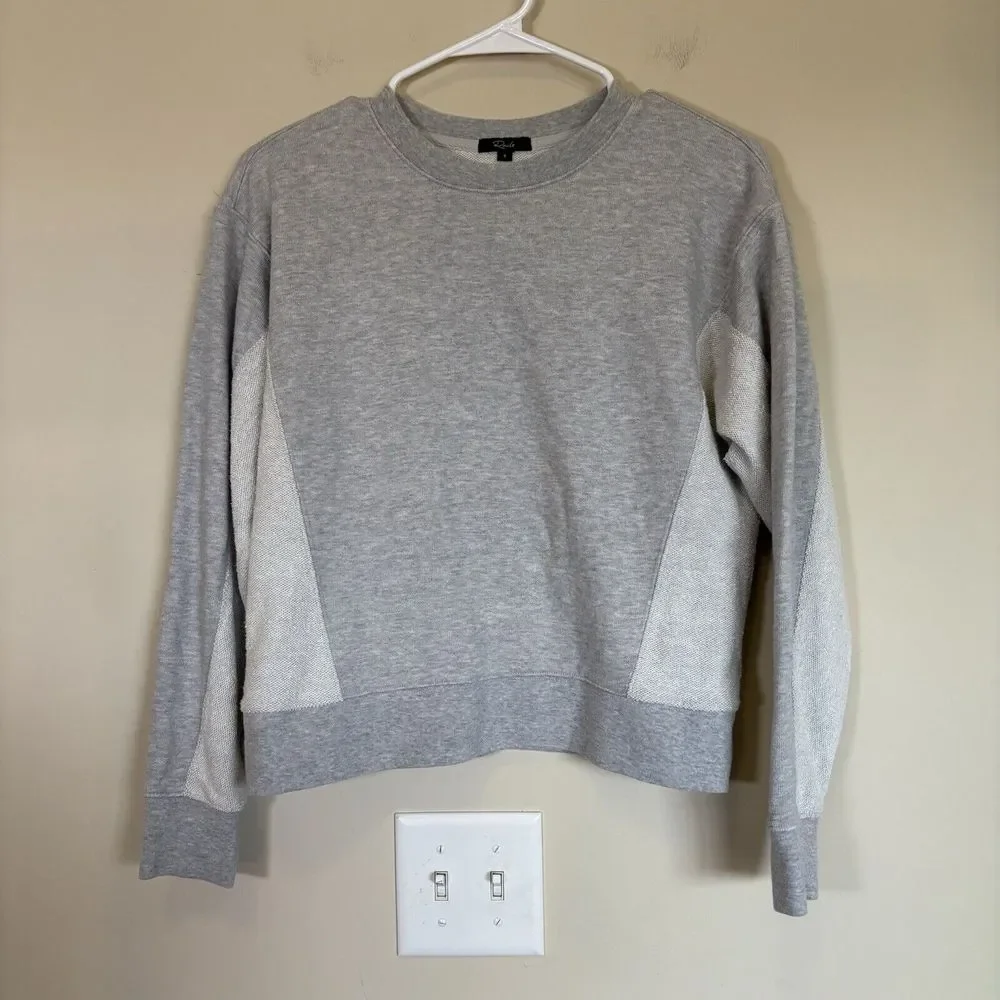 Rails‎ Dani Heather Grey Sweatshirt Crewneck two tone Women's Small - Picture 2 of 8